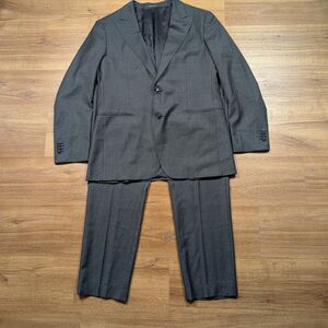 Suitsupply Havana Peak Jetted Suit Mens 54 Gray Vitale Barberis Canonico Wool